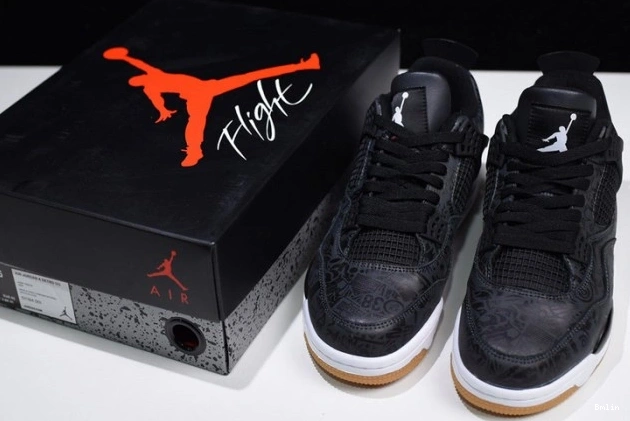 Bmlin shoes Black Air Jordan 4 Retro CI1184-001 Laser 0816